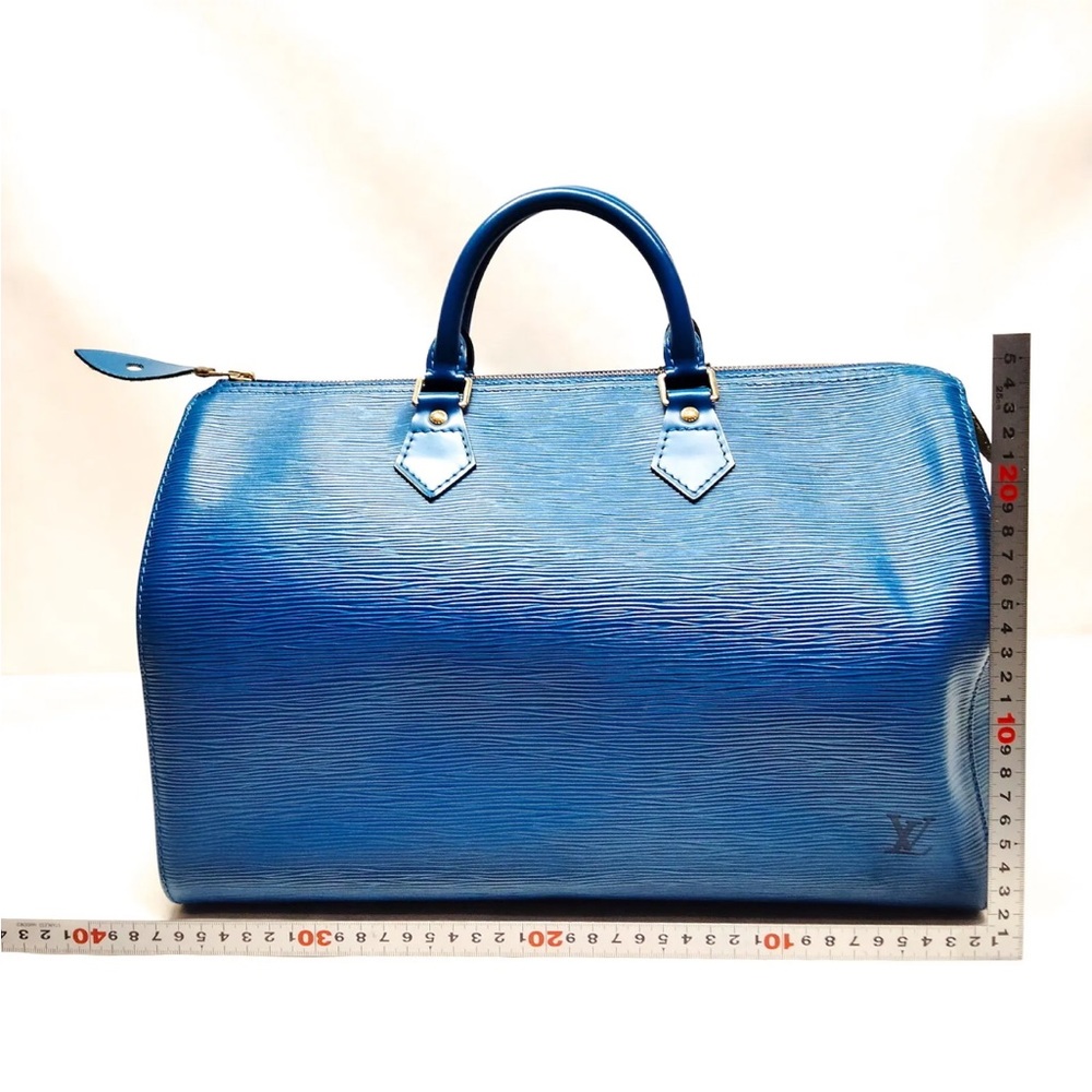 Louis Vuitton Epi 35 Speedy leather Blue Tote - Picture 4 of 13
